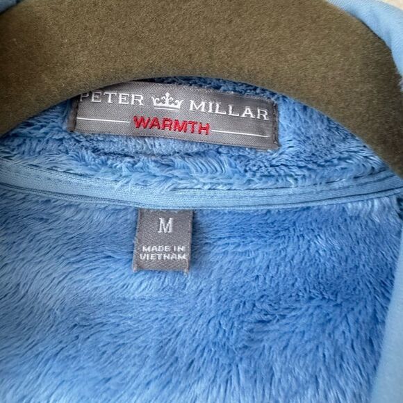 Peter Millar Women’s Fleece Full-Zip Jacket Size M Blue Green Cozy Warmth Layer - Picture 8 of 10